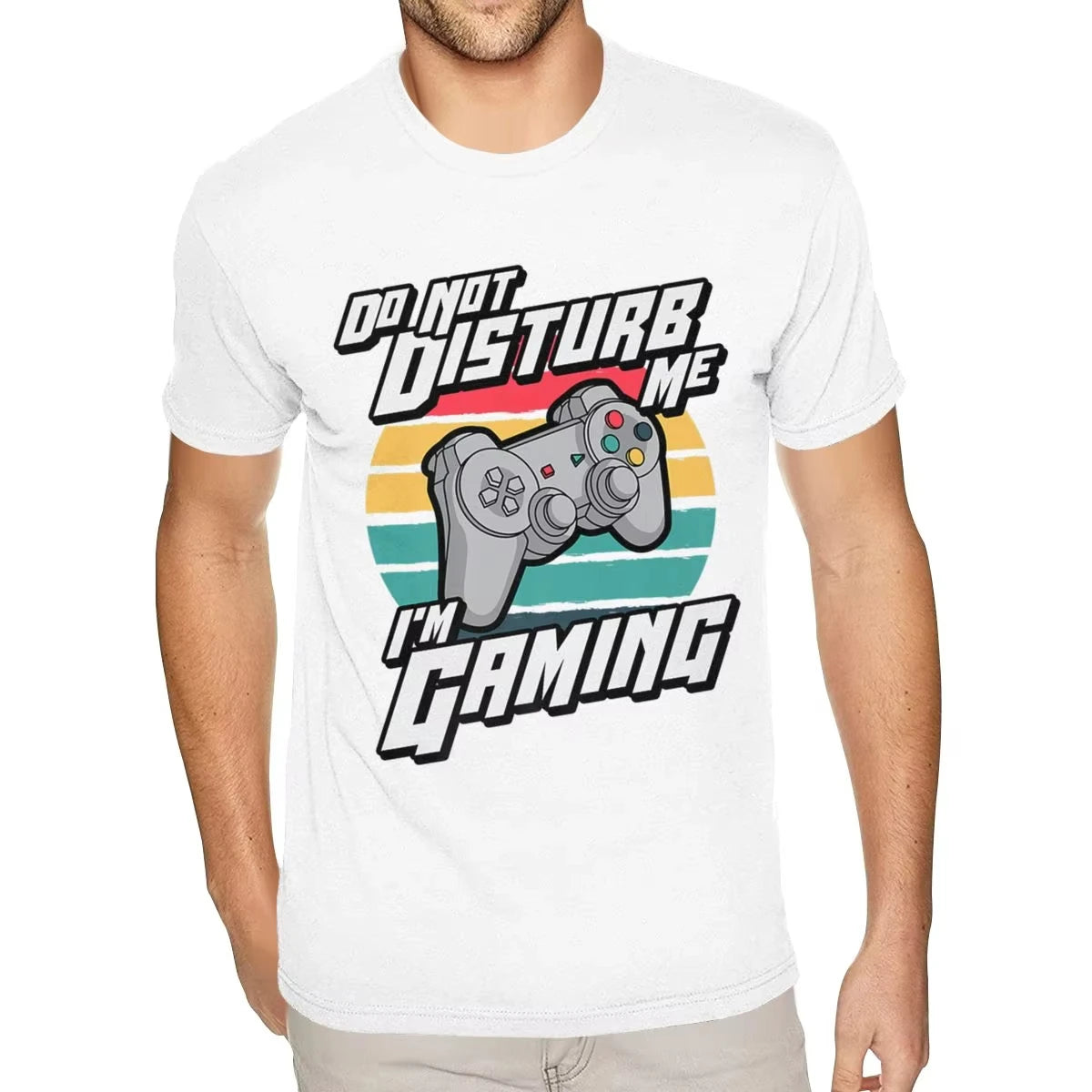 Design Your Own Shirt Do Not Disturb I'm Gaming. Video Games Funny Gamer T Shirt Short Sleeve for Man Black Tshirt