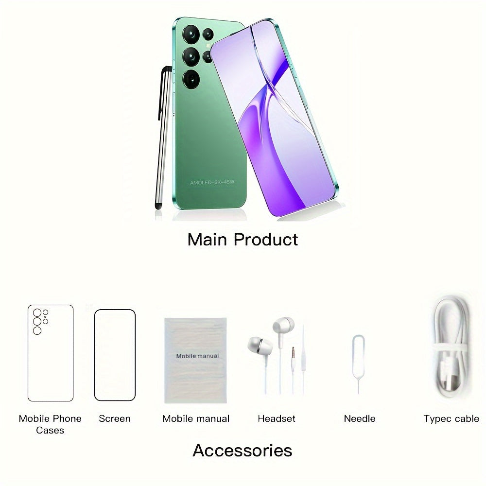 Smart Phone Large Screen 7.0 Inches, Dual Card Dual Standby, 4G Network, Face Recognition Technology, 6000mah, 3+64GB, Unlock Smart Phone.