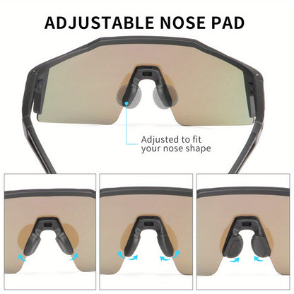 KAPVOE Cycling glasses Men MTB Mountain Bike 4 lenses Cycling sunglasses women Outdoor Bicycle riding Eyewear bike racing Driving Fishing Protection Sunglasses Golf baseball Hiking bike Goggles