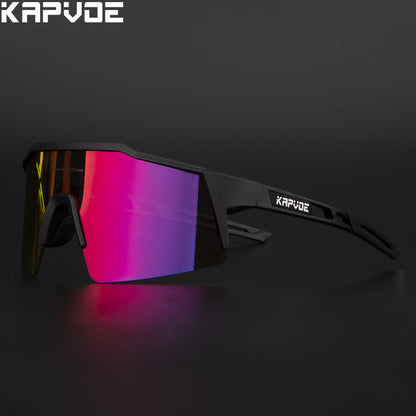 KAPVOE Cycling glasses Men MTB Mountain Bike 4 lenses Cycling sunglasses women Outdoor Bicycle riding Eyewear bike racing Driving Fishing Protection Sunglasses Golf baseball Hiking bike Goggles