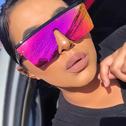 Women Oversized Square Sunglasses Men Vintage Big Frame Rectangle Sun Glasses Street Photo Driving Eyewear UV400 Gafas De Sol