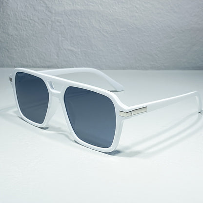 Stylish Double Bridge Gradient Sunglasses - Fashionable Shades for Women and Men - Perfect for Driving, Beach Party, and Casual Everyday Wear