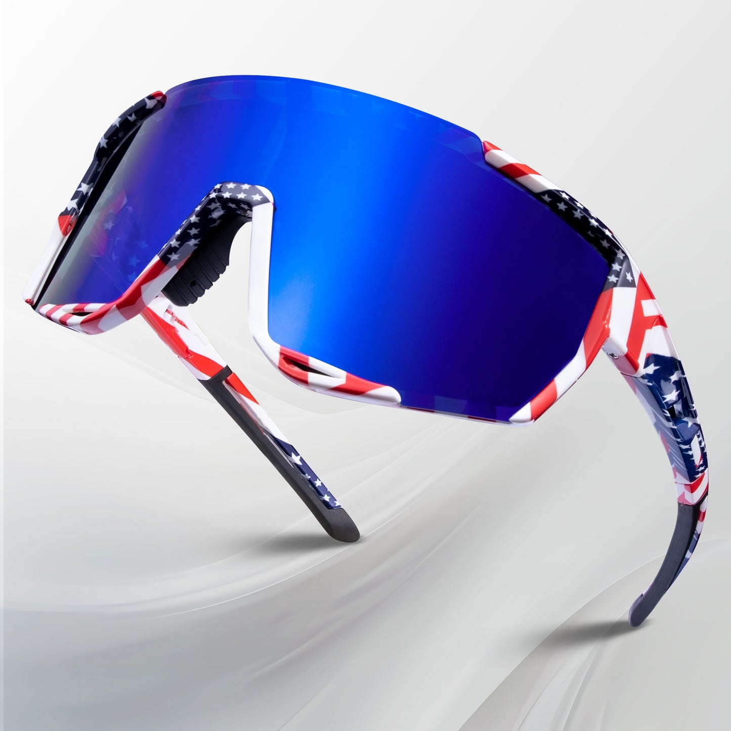 Trump 2024 Flag, American Flag Sunglasses Cycling Glasses, Polarized Baseball Sunglasses for Men and Women, Sports Running Cycling Fishing Sunglasses