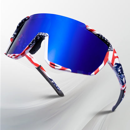 Trump 2024 Flag, American Flag Sunglasses Cycling Glasses, Polarized Baseball Sunglasses for Men and Women, Sports Running Cycling Fishing Sunglasses