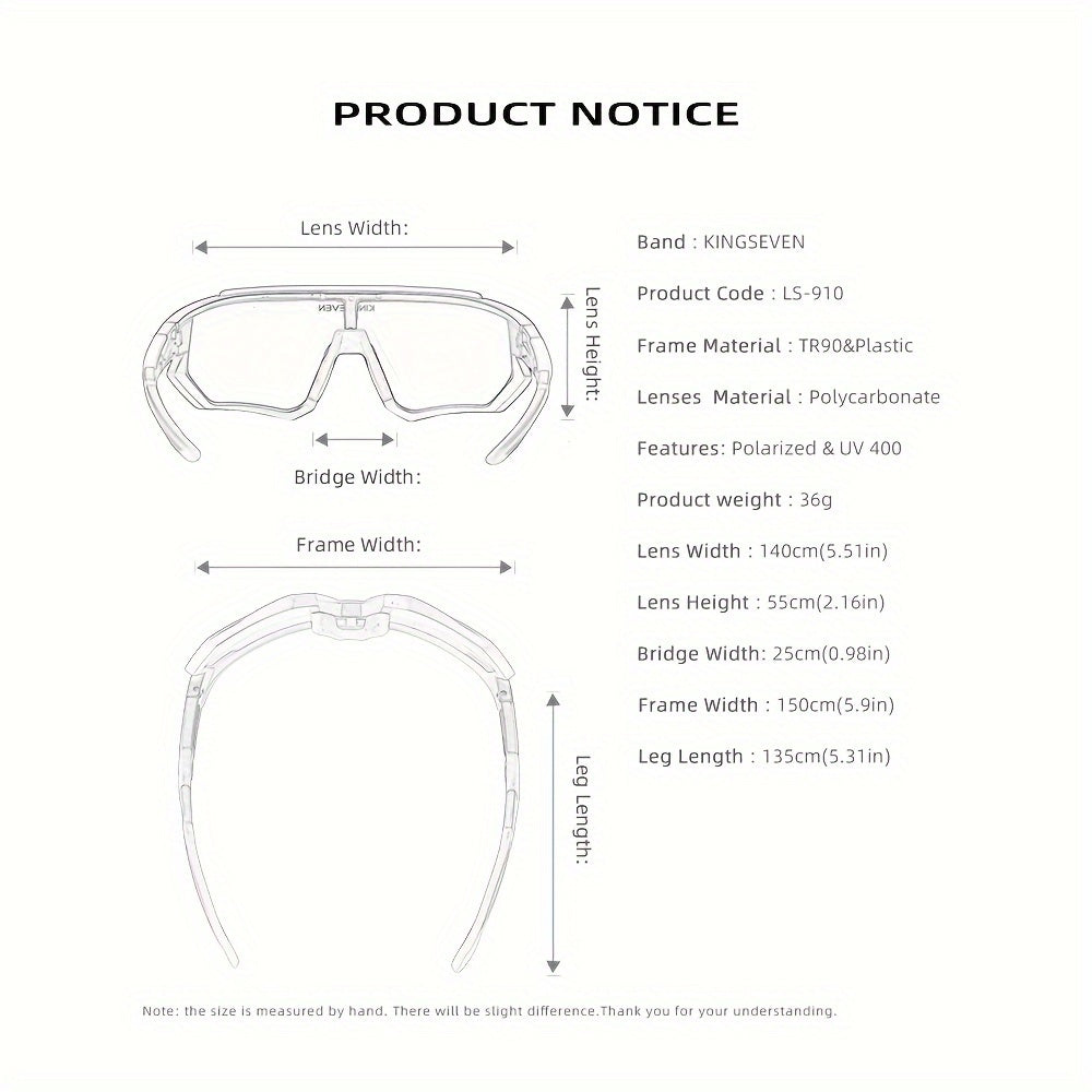KINGSEVEN Cycling Polarized Sunglasses Driving Fishing Sunglasses Men And Women MTB Road Bike Glasses