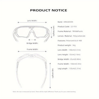 KINGSEVEN Cycling Polarized Sunglasses Driving Fishing Sunglasses Men And Women MTB Road Bike Glasses