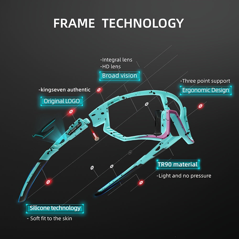 KINGSEVEN Cycling Polarized Sunglasses Driving Fishing Sunglasses Men And Women MTB Road Bike Glasses
