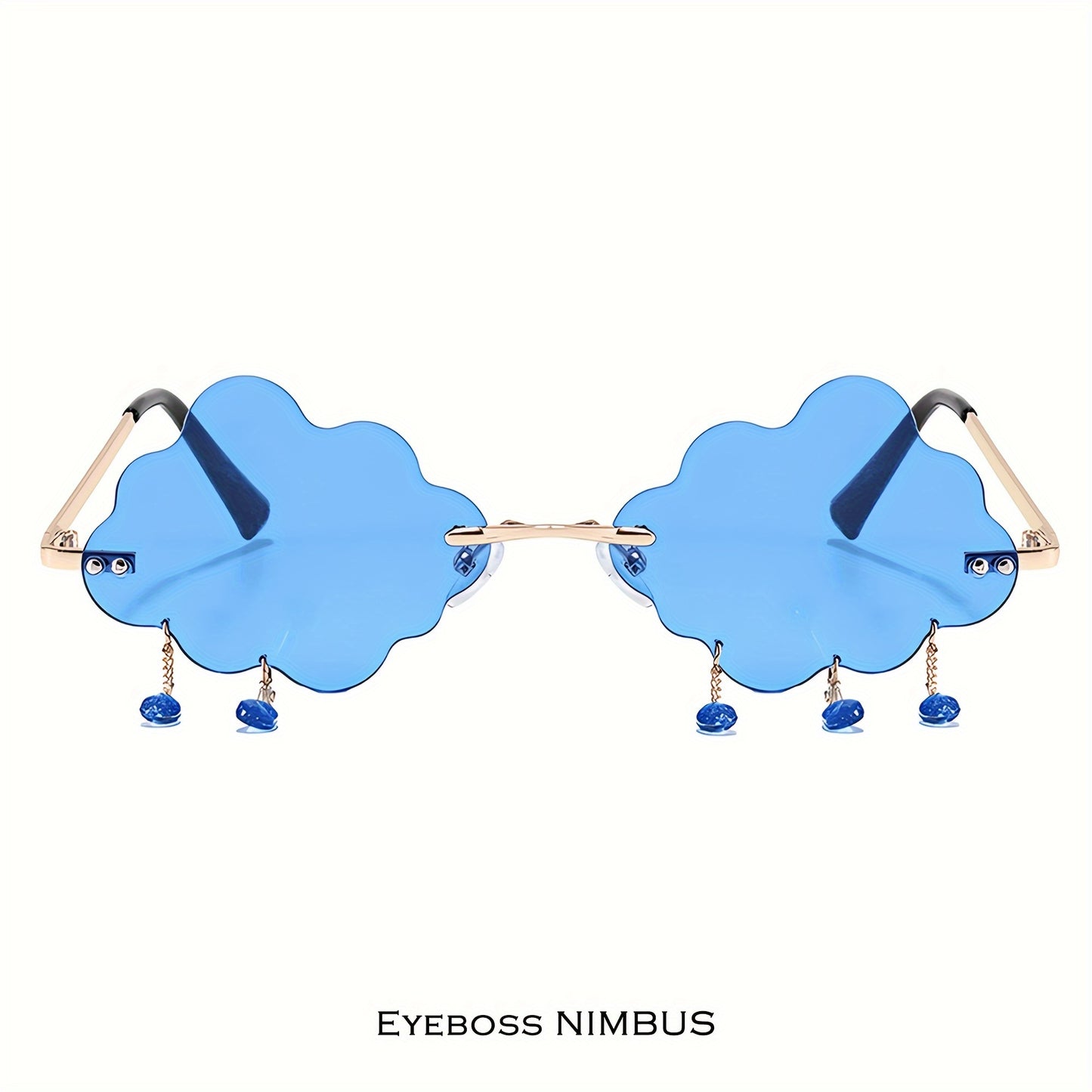 Funny Rainy Day Rimless Design Personalized Cloud Sunglasses