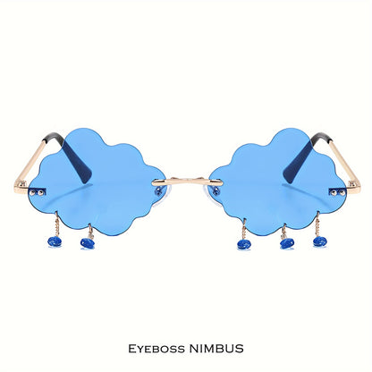 Funny Rainy Day Rimless Design Personalized Cloud Sunglasses