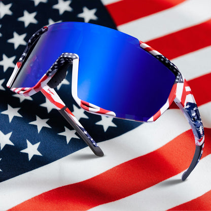 Trump 2024 Flag, American Flag Sunglasses Cycling Glasses, Polarized Baseball Sunglasses for Men and Women, Sports Running Cycling Fishing Sunglasses