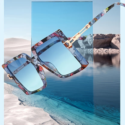 Stylish Oversized PC Frame Sunglasses for Women - Polarized Lens, AC Material, Professional Sports Glasses for Hiking, Outdoor Activities, and Everyday Wear - Durable, Comfortable, and Trendy Accessories