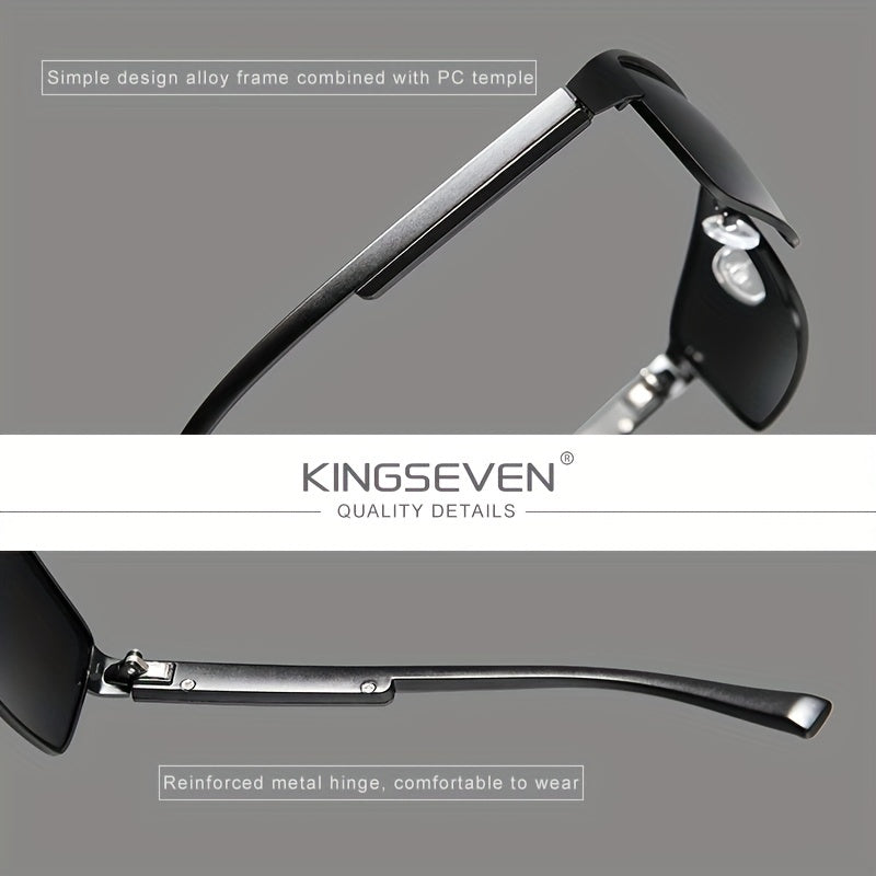 KINGSEVEN, Polarized Men Women Driving Square Eyewear, Men's Sunglasses