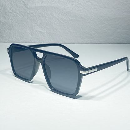 Stylish Double Bridge Gradient Sunglasses - Fashionable Shades for Women and Men - Perfect for Driving, Beach Party, and Casual Everyday Wear