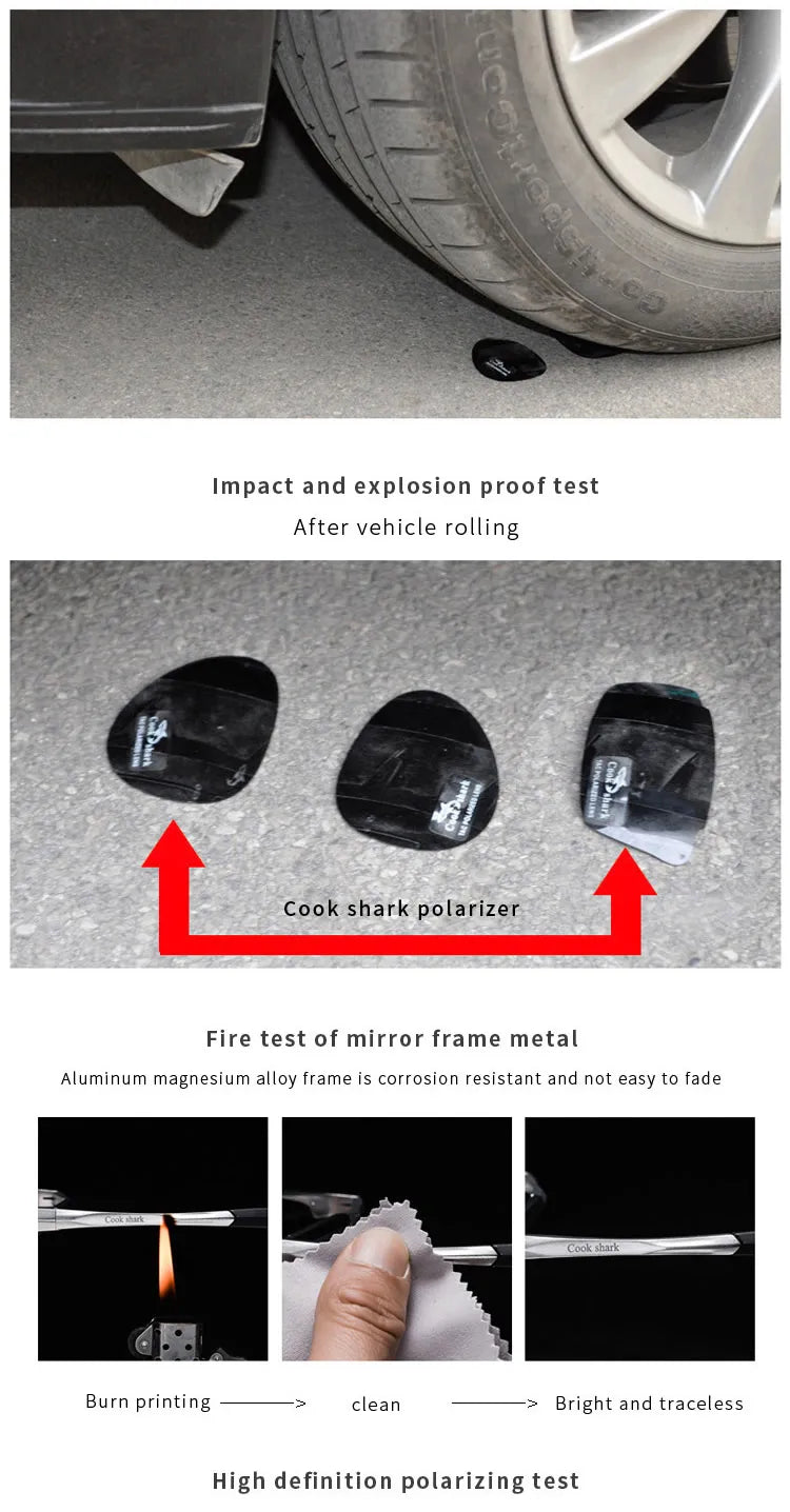 Cook Shark 2020 new aluminum magnesium sunglasses men's sunglasses HD polarized driving driver glasses tide