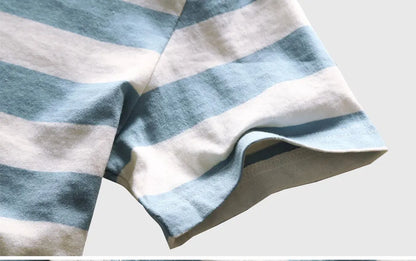 Striped T Shirt for Men Slim Fit Black White Navy Red Even Stripe TShirt Man Short Sleeved Fashion O Neck Striped Top Tees