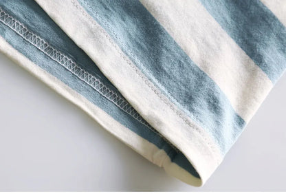 Striped T Shirt for Men Slim Fit Black White Navy Red Even Stripe TShirt Man Short Sleeved Fashion O Neck Striped Top Tees