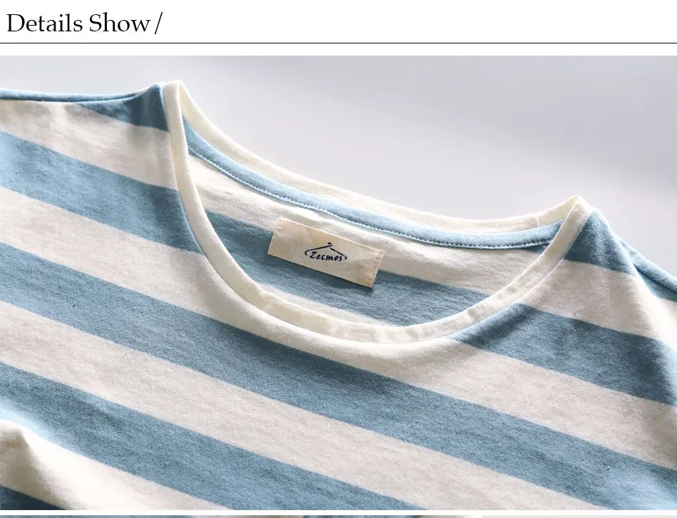 Striped T Shirt for Men Slim Fit Black White Navy Red Even Stripe TShirt Man Short Sleeved Fashion O Neck Striped Top Tees