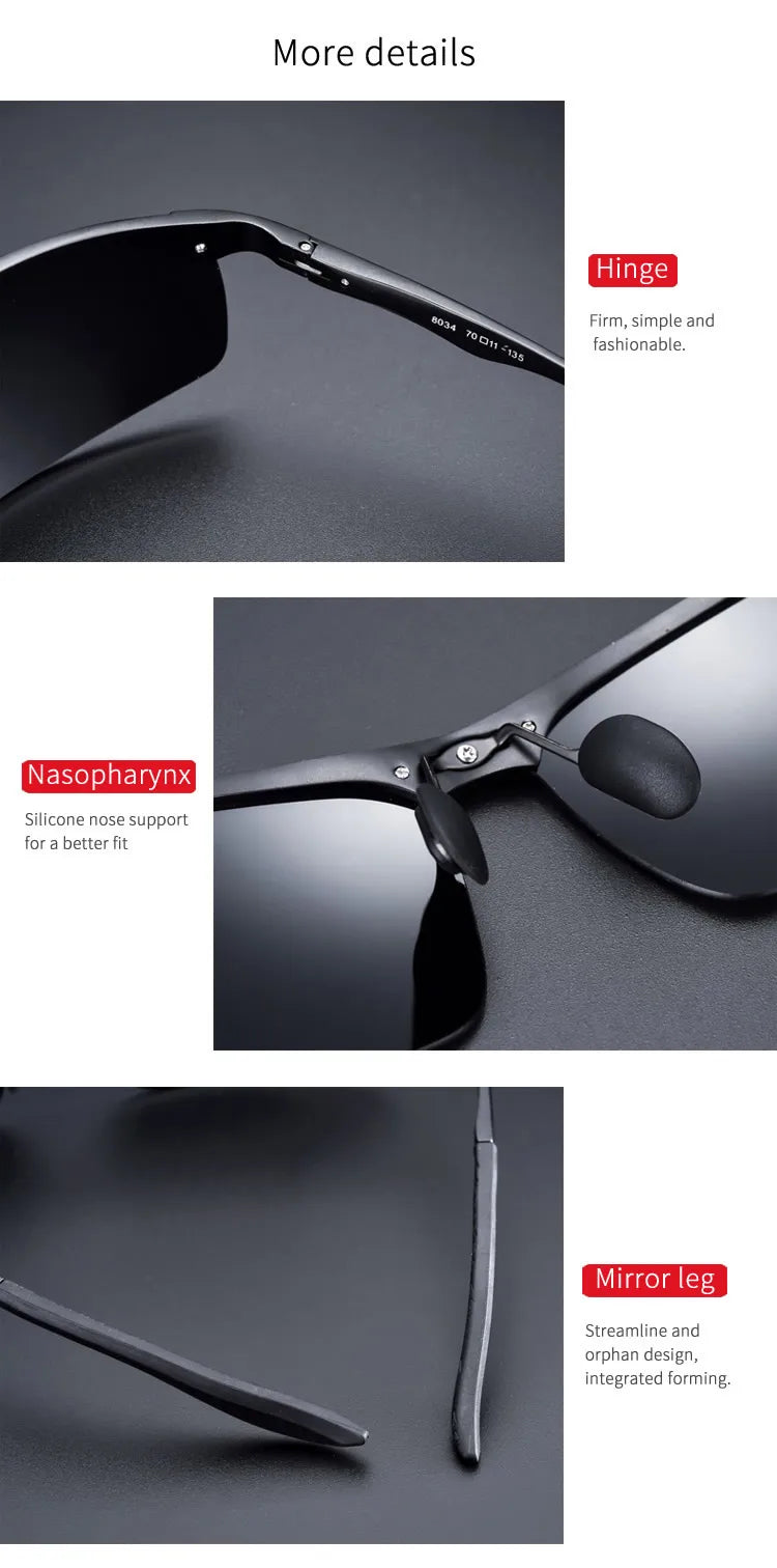 Cook Shark 2020 new aluminum magnesium sunglasses men's sunglasses HD polarized driving driver glasses tide