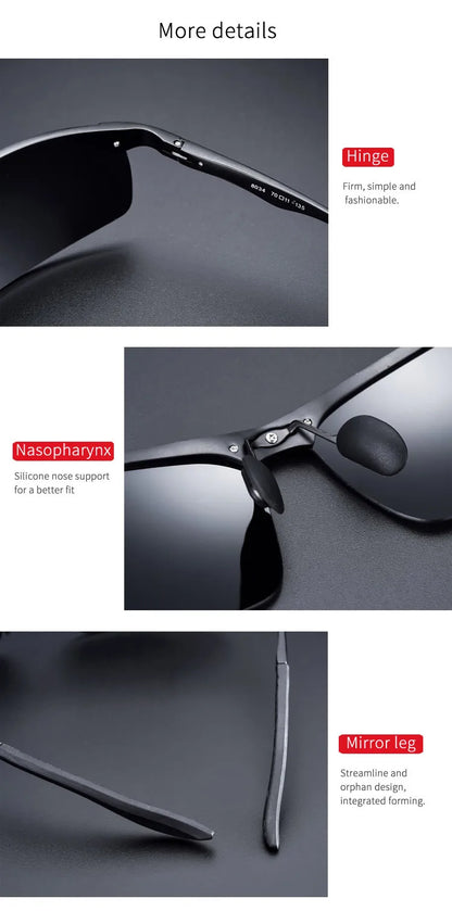 Cook Shark 2020 new aluminum magnesium sunglasses men's sunglasses HD polarized driving driver glasses tide