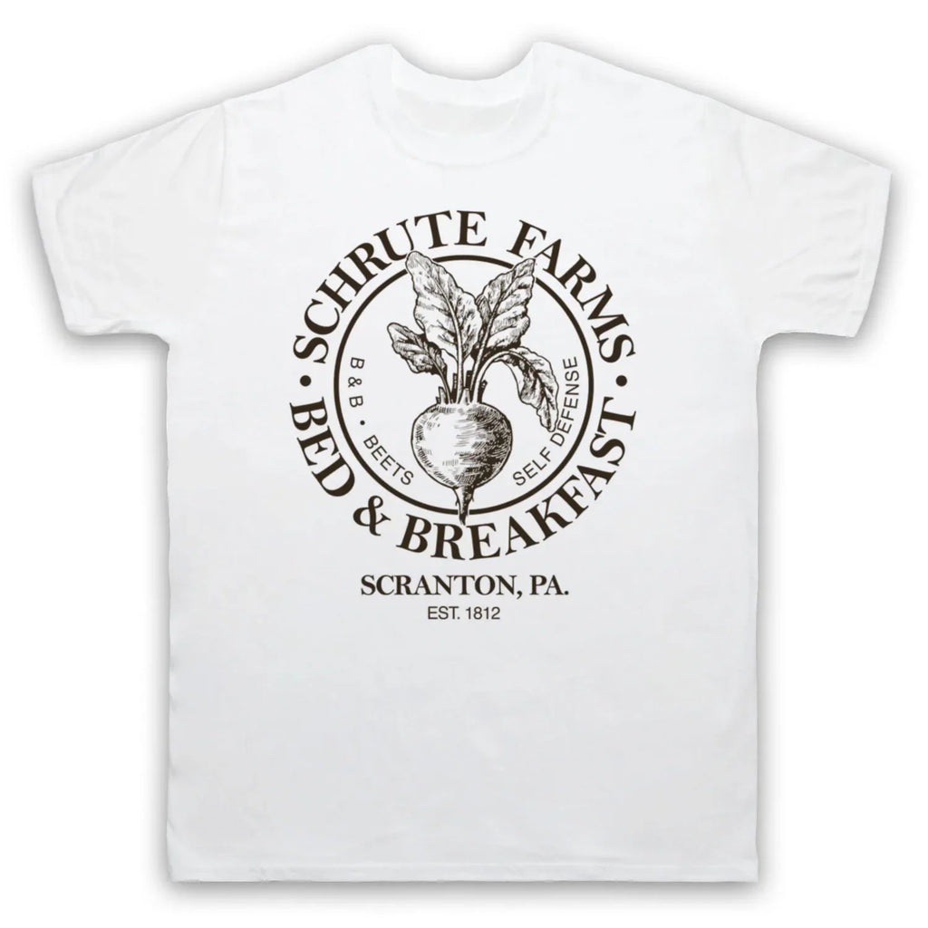 2025 T-shirts Are Selling Well in Summer THE OFFICE SCHRUTE FARMS BED & BREAKFAST Round-neck Short-sleeved T-shirt Mens T Shirts