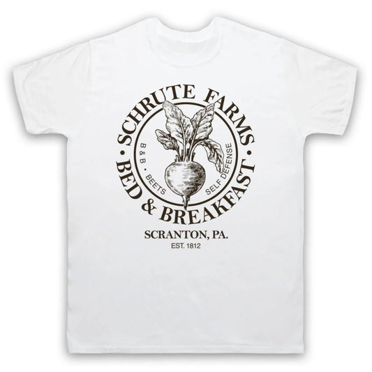 2025 T-shirts Are Selling Well in Summer THE OFFICE SCHRUTE FARMS BED & BREAKFAST Round-neck Short-sleeved T-shirt Mens T Shirts