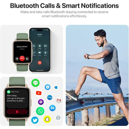 Smart Watch 1.83HD Smartwatches for Men Women Answer Make Call Fitness Watch with 100+Sports Modes Heart Rate Pedometer Sleep M