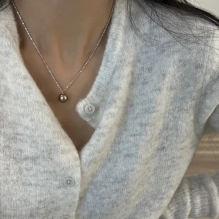 Pearl Necklace for Women 2025 New Style Simple Temperament Collarbone Chain Niche High-end Feeling