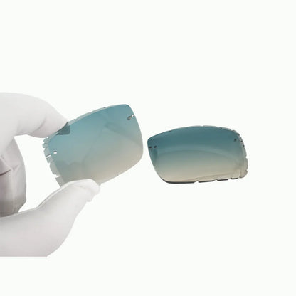 Horn Sunglasses Rimless metal ultra light titanium polarized UV400 lenses retro horn temples unisex For beach driving daily use