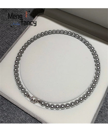 Natural Freshwater Pearl Necklace Simple Exquisite Elegant Luxury Fashion Fine Jewelry Sexy Young Girls High-grade Holiday Gifts