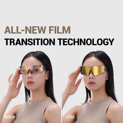 Kapvoe Cycling Sunglasses Photochromic Sports Eyewear UV400 Men MTB Eyewear Outdoor Running Goggles Hiking Sunglasses Sports