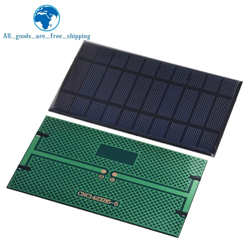 Smart Electronics 400mA 5V 2W Solar Cells Solar Panel Phone Charger Home Improvement 142mm*85mm Polycrystalline Silicon