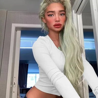 Single Breasted Tshirt Long Sleeve Crop Top Solid Color T Shirts For Women Streetwear Slim Fit Lady Outfit Camisetas Ropa Mujer