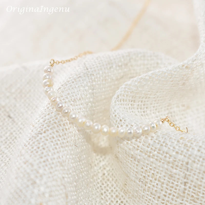 Natural Pearl Necklace Handmade Jewelry Choker  925 Silver Gold Filled Pendants Boho Collier Femme Kolye Collares Necklace