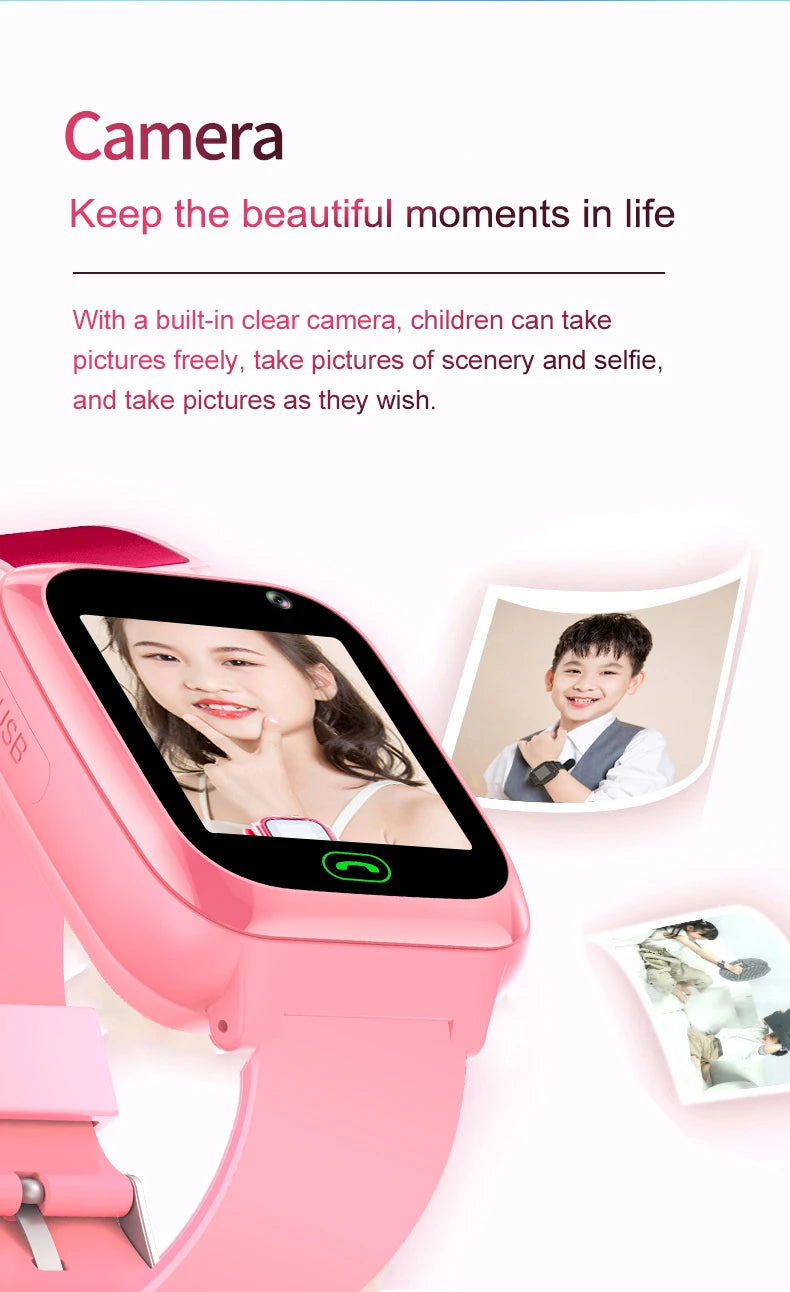 2g Kids Smart Phone Watch Phone Call SOS Video Music Player Camera Games Flashlights Calculator Alarm Clock  Smartwatch Children