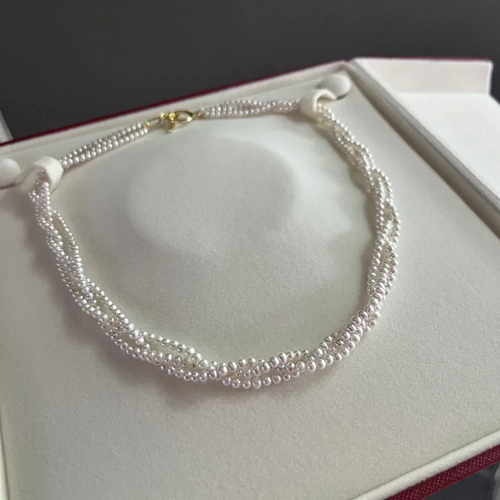 Pearl Necklace, Freshwater Baby Collarbone Chain, Niche Design Temperament, Versatile Necklace, Women's Jewelry