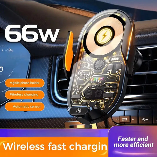 Smart Sensor Car Phone Wireless Charger 15W Fast Charging Auto-Clamping Car Phone Holder For IPhone And All Enable Android