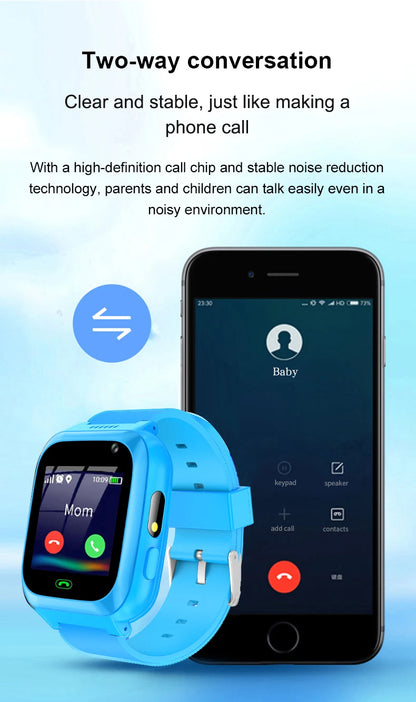2g Kids Smart Phone Watch Phone Call SOS Video Music Player Camera Games Flashlights Calculator Alarm Clock  Smartwatch Children