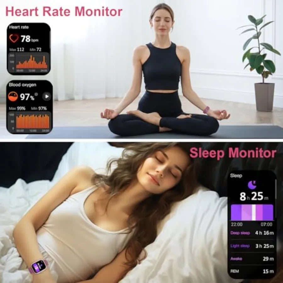 Smart Watch 1.91 HD Smartwatch for Men Women Answer Make Call Fitness Tracker with 100+ Sport Modes IP68 Waterproof Heart Rate