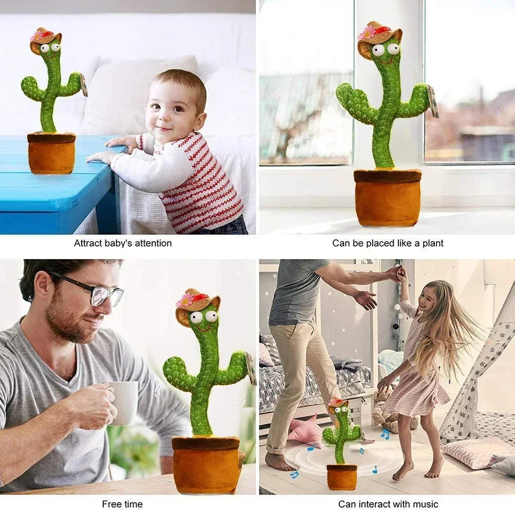 Smart Cactus That Can Dance and Speak, Interactive Learning and Music Toys for Children, Supporting Charging and Battery Models