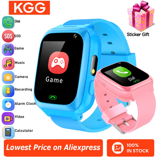 2g Kids Smart Phone Watch Phone Call SOS Video Music Player Camera Games Flashlights Calculator Alarm Clock  Smartwatch Children