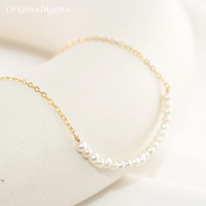 Natural Pearl Necklace Handmade Jewelry Choker  925 Silver Gold Filled Pendants Boho Collier Femme Kolye Collares Necklace