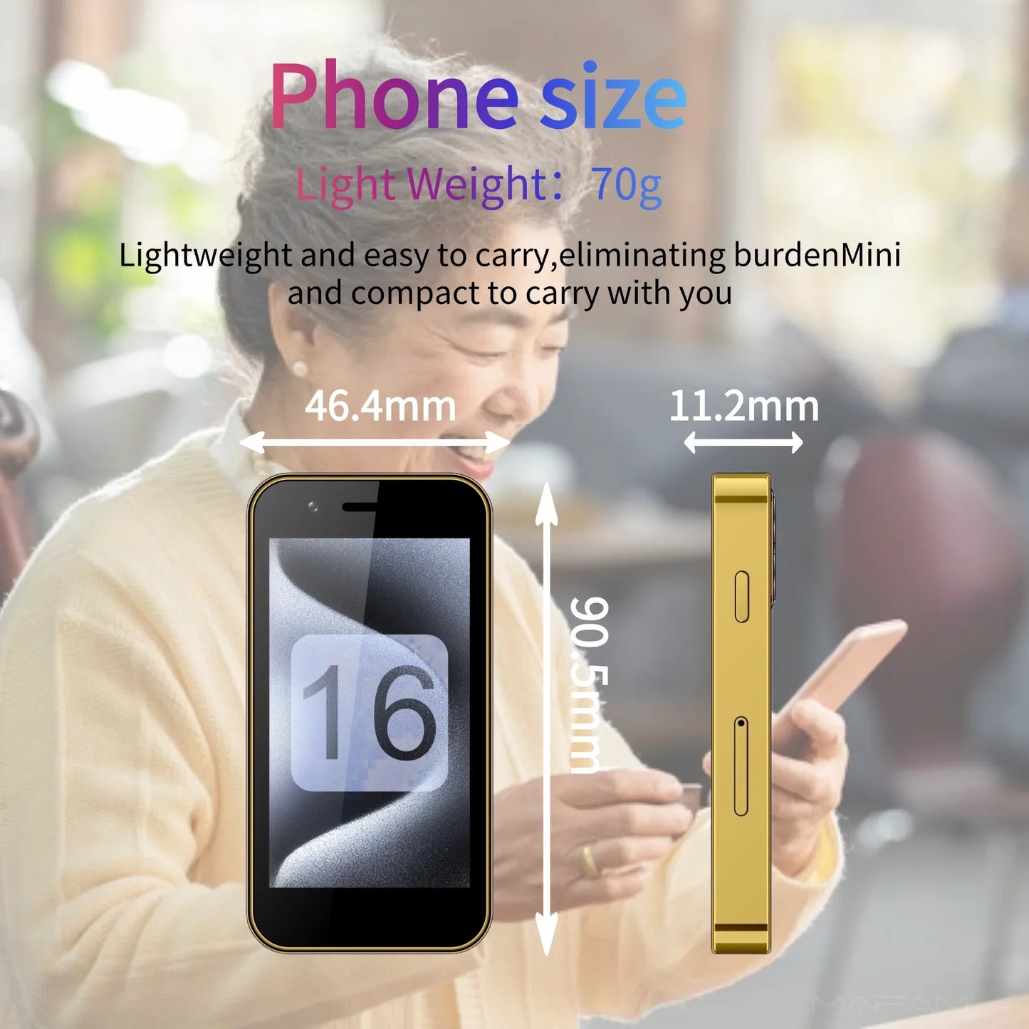 Mini Smart Phone For Kids In Low Price 3.0 Display With Play Store Hotspot Android 8.1 Portable Dual SIM Backup Student Phone