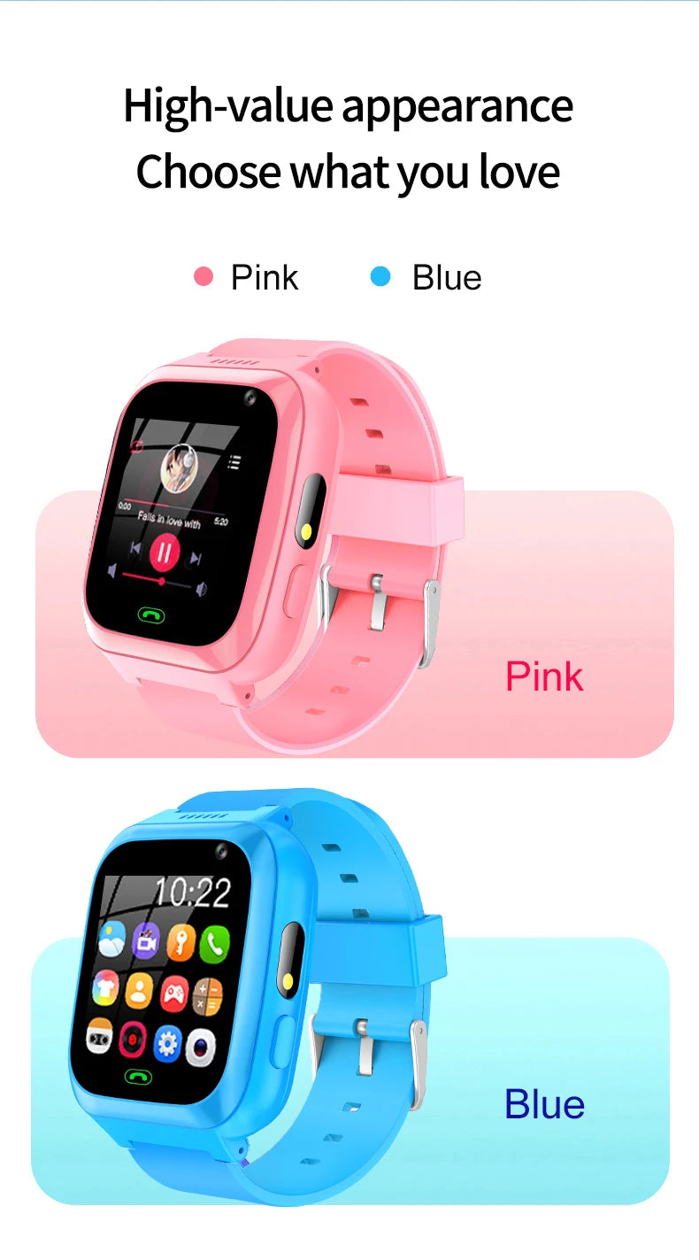 2g Kids Smart Phone Watch Phone Call SOS Video Music Player Camera Games Flashlights Calculator Alarm Clock  Smartwatch Children