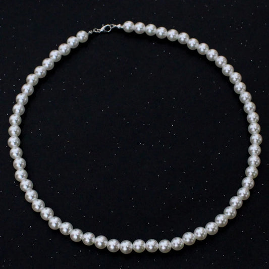 Pearl Necklace Women Men Classic Handmade Strand Bead Jewelry Luxury Trendy Choker Party Gift