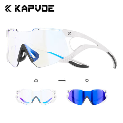 Kapvoe Cycling Sunglasses Photochromic Sports Eyewear UV400 Men MTB Eyewear Outdoor Running Goggles Hiking Sunglasses Sports