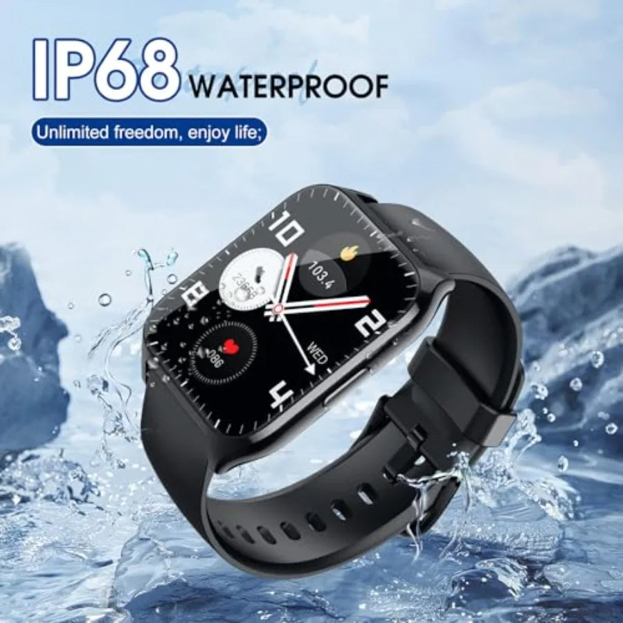 Smart Watch for Men Women Answer Make Calls 1.85 HD Touch Screen Fitness Watch with Sleep Heart Rate Monitor 112 Sports Modes I