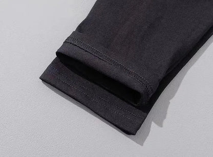 T Shirt For Men Cotton Long Sleeve T-shirts Solid Color Men's Clothing Full Length Sleeve For Spring And Autumn Undershirts