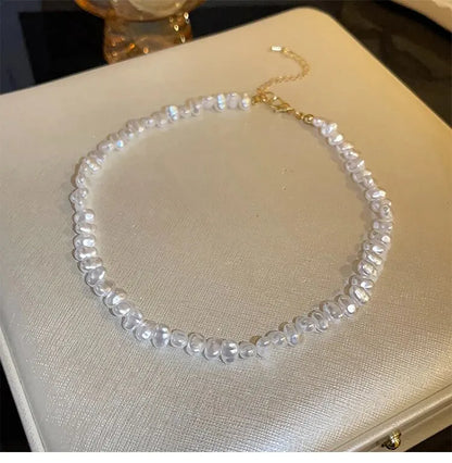 Imitaition Pearl Necklace for Women Simple Fashion Collarbone Chain White Choker Necklaces Designer Wedding Jewelry Wholesale