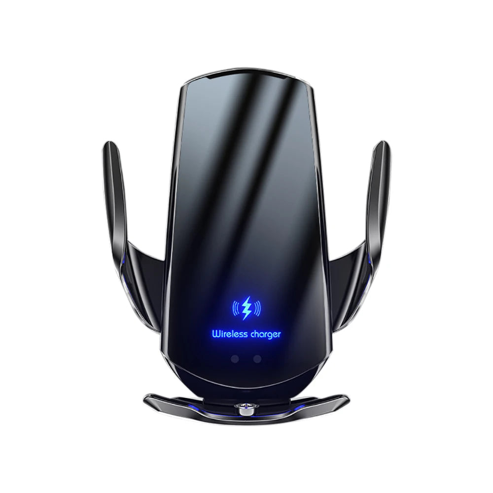 15W Q3 Smart Sensor Car Phone Wireless Charger Fast Charging Auto-Clamping Car Phone Holder for iPhone and All  Android
