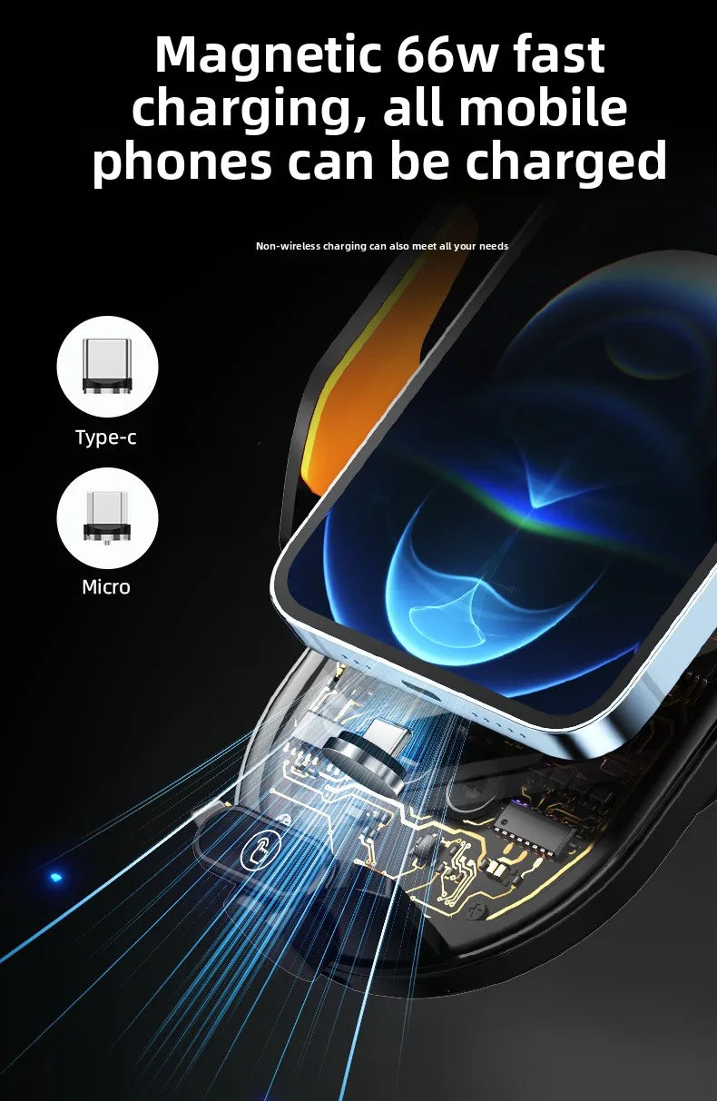 Smart Sensor Car Phone Wireless Charger 15W Fast Charging Auto-Clamping Car Phone Holder For IPhone And All Enable Android